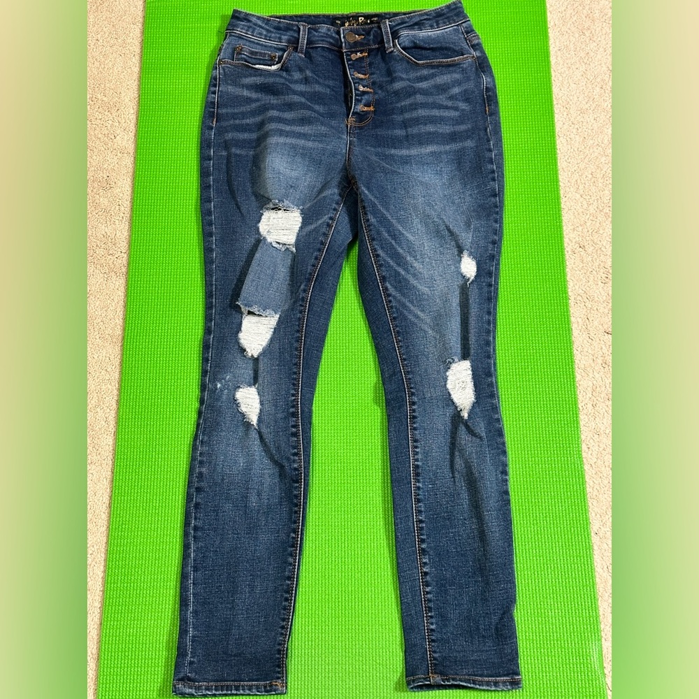 Indigo Rein buttonfly curvy jeans 27” inseam